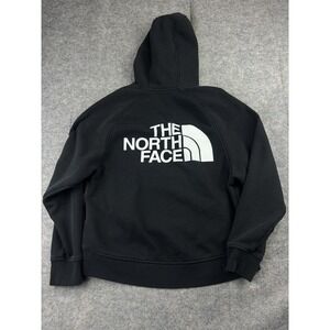 The North Face Women's S Cropped Hoodie Black Logo Pockets Graphic Basic Cozy